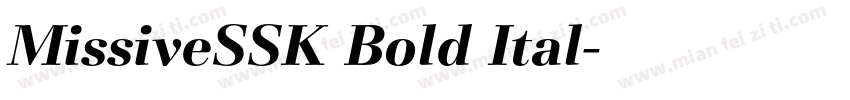 MissiveSSK Bold Ital字体转换